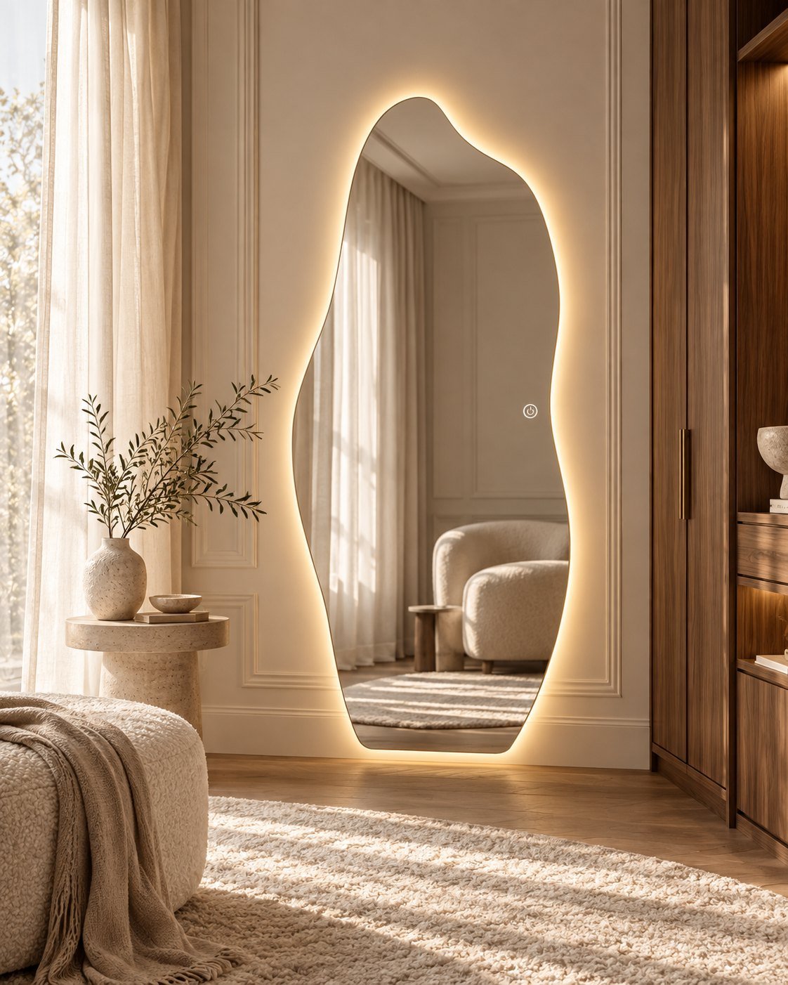 Mira Organic full-length mirror in a dressing room